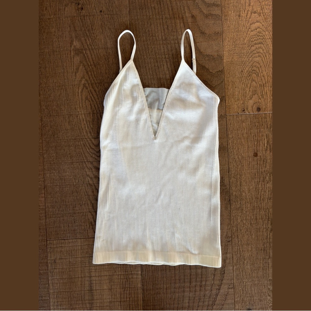 intimately free people white mesh ribbed cami tank top
